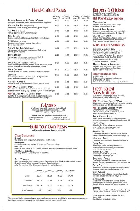 village inn riverview|Village Inn menu